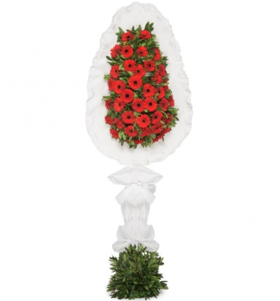 Tek Kat Kırmızı Gerbera Celenk