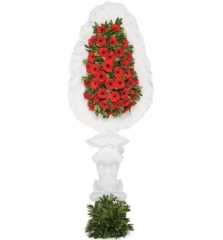 Tek Kat Kırmızı Gerbera Celenk